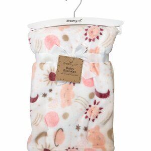 Dreamgro Planet Sun Moon Star Cloud Security Lovey Blanket 30" X 36" NEW